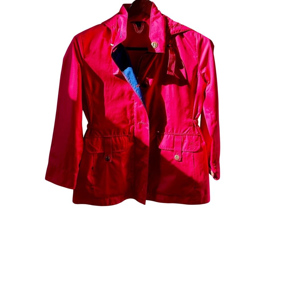 Lands' End Women's Squall Rain Jacket – Vibrant Pink – Size Small (6-8)